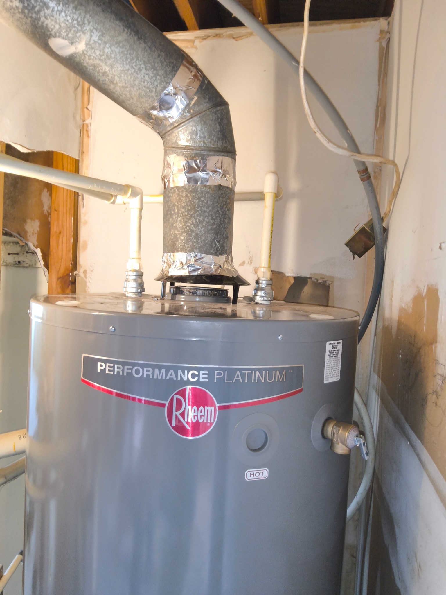 Replacement heater installation